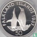 Falkland Islands 50 pence 1987 (PROOF) "25th anniversary of World Wildlife Fund" - Image 1