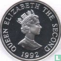 Alderney 2 pounds 1992 (PROOF - zilver) "40th anniversary Accession of Queen Elizabeth II"