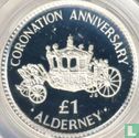 Alderney 1 pound 1993 (PROOF) "40th anniversary Coronation of Queen Elizabeth II" - Afbeelding 2
