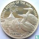 Alderney 2 pounds 1999 (PROOF - zilver) "Total Eclipse of the Sun"