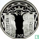 Alderney 5 pounds 2002 (PROOF) "50th anniversary Accession of Queen Elizabeth II - Coronation procession" - Afbeelding 2