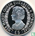 Alderney 5 pounds 2001 (PROOF) "75th Birthday of Queen Elizabeth II" - Afbeelding 2