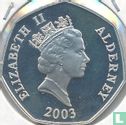 Alderney 50 pence 2003 (PROOF) "50th anniversary Coronation of Queen Elizabeth II - St Edward's crown with orb and sceptre"