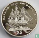 Kiribati 5 dollars 1998 (BE) "Whaling ship Potomac" - Image 2