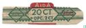 Aida 20 cent + opc. 2 ct - (Achterop: N.V. Sigarenfabriek Gebr. Garveling Eindhoven) - Afbeelding 1