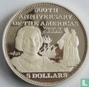 Bahamas 5 dollars 1991 (PROOF) "500th Anniversary of the Americas - Voyage of Christopher Columbus" - Image 2