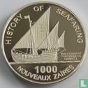 Zaïre 1000 nouveaux zaïres 1997 (BE) "History of seafaring - 15th century Portuguese caravel" - Image 2