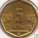 Peru 5 céntimos 2007 (messing) - Afbeelding 2