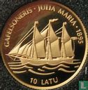 Latvia 10 latu 1997 (PROOF) "Centenary Building of Julia Maria sailing ship" - Image 2