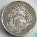 Fiji 10 dollars 2002 (PROOF) "Sailing ship Vostok" - Image 2