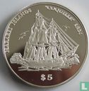 Kiribati 5 dollars 1999 (PROOF) "Sailing ship La Coquille" - Afbeelding 2