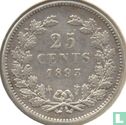 Netherlands 25 cents 1893 - Image 1
