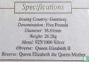 Guernsey 5 pounds 2002 (PROOF - silver) "Death of the Queen Mother" - Image 3