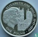 Guernsey 1 pound 1997 (PROOF) "50th Wedding anniversary of Queen Elizabeth II and Prince Philip" - Afbeelding 2