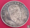 Italië 5 lire 1870 (R) - Afbeelding 1