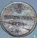 Austria ¼ kreutzer 1782 (B) - Image 1
