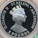 Sint-Helena en Ascension 5 pounds 1990 (PROOF) "90th birthday of Queen Mother" - Afbeelding 2