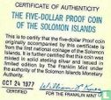 Salomonseilanden 5 dollars 1977 (PROOF) - Afbeelding 3