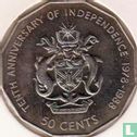 Salomonseilanden 50 cents 1988 "10th Anniversary of Independence" - Afbeelding 2