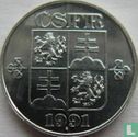 Tchécoslovaquie 1 haler 1991 - Image 1