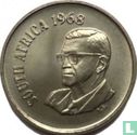South Africa 10 cents 1968 (SOUTH AFRICA) "The end of Charles Robberts Swart's presidency" - Image 1