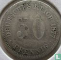 Duitse Rijk 50 pfennig 1877 (D - type 1) - Afbeelding 1