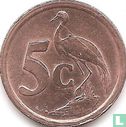 Afrique du Sud 5 cents 1993 - Image 2