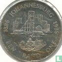 Zuid-Afrika 1 rand 1986 "100th anniversary Johannesburg gold rush" - Afbeelding 2
