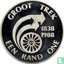 South Africa 1 rand 1988 (PROOF) "150th anniversary of the Great Trek" - Image 2