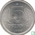 GDR 5 pfennig 1988 - Image 1