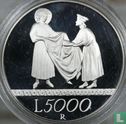 Italy 5000 lire 1999 (PROOF) "Solidarity" - Image 2