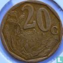 Afrique du Sud 20 cents 2001 - Image 2