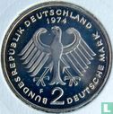 Duitsland 2 mark 1974 (F - Theodor Heuss) - Afbeelding 1