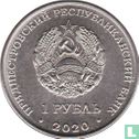 Transnistria 1 ruble 2020 "60th anniversary Spaceflight of Belka and Strelka" - Image 1