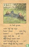 In het gras
