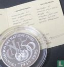 Frankreich 5 Franc 1995 (PP - Silber) "50th Anniversary of the United Nations" - Bild 3