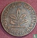 Allemagne 1 pfennig 1950 (D - fauté) - Image 1