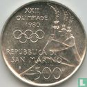 San Marino 500 Lire 1980 "Summer Olympics in Moscow" - Bild 1