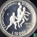 San Marino 10000 lire 1998 (PROOF) "Football World Cup in France" - Image 2