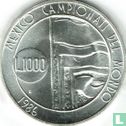 San Marino 1000 Lire 1986 "Football World Cup in Mexico" - Bild 1