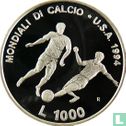 San Marino 1000 lire 1994 (PROOF) "Football World Cup in USA" - Afbeelding 2
