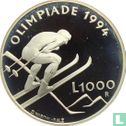 San Marino 1000 lire 1994 (PROOF) "Winter Olympics in Lillehammer" - Afbeelding 2