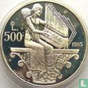 San Marino 500 lire 1985 (PROOF) "European music year" - Afbeelding 1