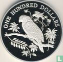 Dominica 100 dollars 1988 (PROOF) "Imperial parrots" - Image 2