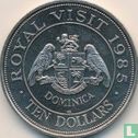 Dominica 10 dollars 1985 "Royal visit" - Afbeelding 1