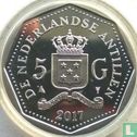 Netherlands Antilles 5 gulden 2017 (PROOF) "50th Birthday of Willem-Alexander" - Image 1