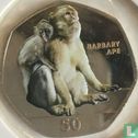 Gibraltar 50 pence 2018 (gekleurd) "Barbary ape" - Afbeelding 2