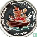 North Korea 100 won 1996 (PROOF) "Robinson Crusoe" - Image 2