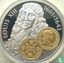 Netherlands Antilles 10 gulden 2001 (PROOF) "Louis XIII Louis d'or" - Image 2