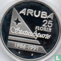 Aruba 25 florin 1991 (PROOF) "5th anniversary of Status Aparte" - Image 1